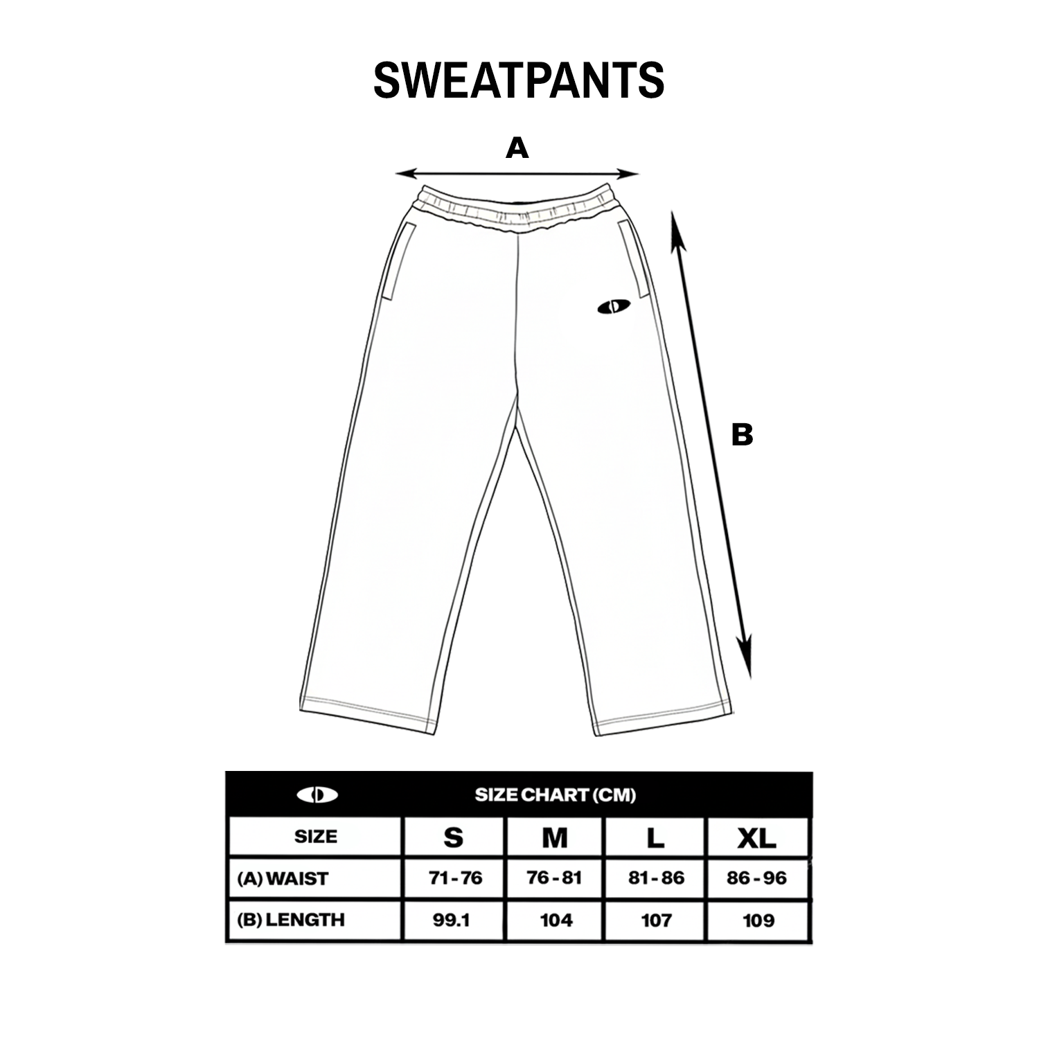 Sweatpants Size Chart