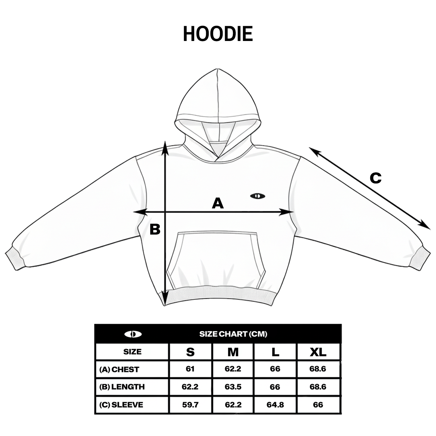 Hoodie Size Chart